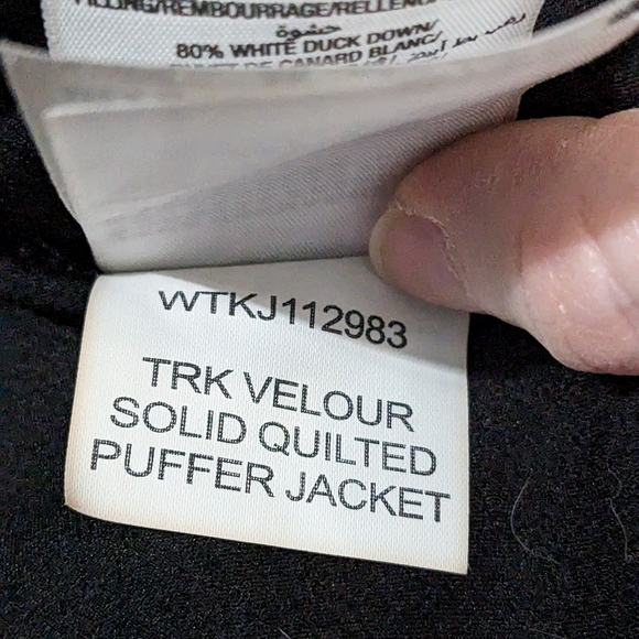 Juicy Couture velour puffer jacket black gently worn - Picture 4 of 8